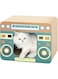 TERRIFI Cat Enrichment Toy, Vertical Cat Nest for All Seasons, Radio Cat Scratcher Cardboard Lounge Bed, Durable Pads Prevent Furniture Damage, Corrugated Scratcher Box Toy for Cat Birthday
