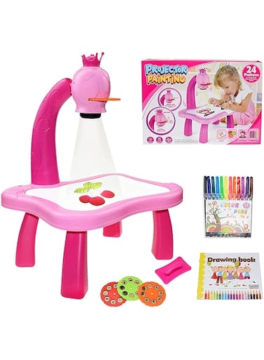 FitBest Drawing Projector Table for Kids, Trace and Draw Projector Toy with Light &amp; Music, Educational Early Learning Projection Drawing Table, Graffiti Children Projection Drawing Board