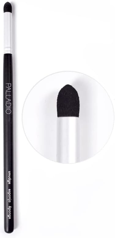 Palladio Smudge Brush - Pointed Sponge Applicator For Flawless Blending &amp; Smooth Finish, Soft Synthetic Sponge With Comfortable Grip, Professional Eye Makeup Tool