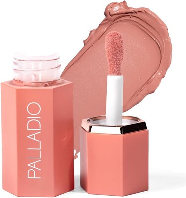 Palladio 2-in-1 Liquid Blush For Cheeks &amp; Lips (Rose Cloud) - Weightless Cream Formula, Smudge-Proof, Long-Wearing Pigmented Blush, Natural Look Makeup With Dewy Finish