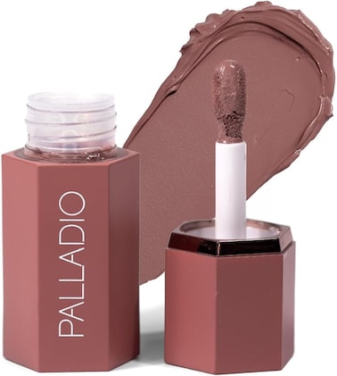 Palladio Liquid Blush For Cheeks &amp; Lips (Dusty Rose) 2-In-1 Cream Blush Makeup, Weightless Formula, Long-Lasting, Stain Resistant, Pigmented Color, Dewy Finish, Vegan &amp; Cruelty-Free