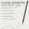 Palladio Wooden Eyeliner Pencil, Thin Pencil Shape, Easy Application, Firm yet Smooth Formula, Perfectly Outlined Eyes, Contour And Line, Long Lasting, Rich Pigment, Lavender