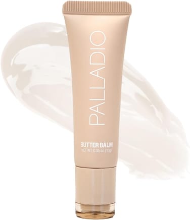 Palladio Butter Balm - French Vanilla, Hydrating Lip Balm With Sheer Tint, Aloe, Peptides, Shea Butter &amp; Vegan Formulation, For Instant Moisture, Shine &amp; Soothing Lip Care