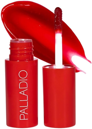 Palladio Jelly Tint Lip &amp; Cheek Stain (Cherry Rose) - Vivid Color Liquid Tint, Lightweight, Non-Sticky &amp; Transfer-Proof, Natural Finish Long-Lasting Makeup