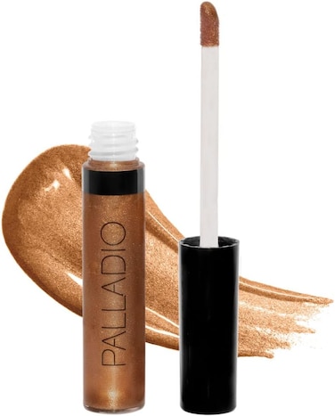 Palladio Lip Gloss (Sheer Bronze) - Non-Sticky Hydrating Gloss With Vitamin E &amp; Aloe, Intense Color, Softens Lips, Minimizes Wrinkles, Shiny Finish, Vegan &amp; Cruelty-Free