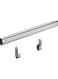 Robustline 95 Cm Wardrobe Bar   Clothes Rod - Closet and Cupboard Organizer   Chromed Steel with Fittings - Easy Installation   Rail Coat Rack Wall or Clothes Rail - Pack of 3