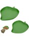 Luksuri&oslash;st Reptile Leaf Food Water Bowl, 2 Pieces Reptile Leaf Shape Dish Flat Drinking Bowl Water Plate for Turtle Lizards, Hamsters, Snakes 2 Sizes