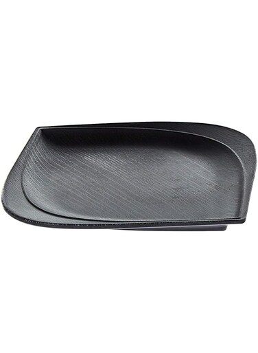 Servewell 2724623283432 Melamine Trinity Square Small Plate, 20.3 cm, Black