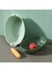 Colander with Bowl Set &acirc;&euro;&ldquo; 2-in-1 Kitchen Strainer &amp; Mixing Bowl   Light Green/Dark Green
