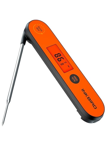 Inkbird IHT-1P Food Thermometer Probe Meat Thermometer for BBQ Candy Milk Baking Liquid Digital Preserve Thermometer with Backlight Hanging Calibration Foldable Food Probe