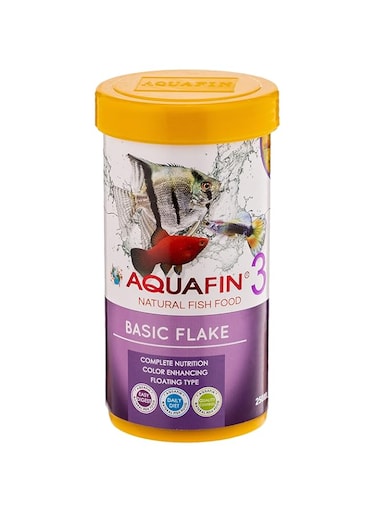 AQUAFIN 3 NATURAL FISH FOOD BASIC FLAKES 250 ML