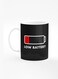 Designer Printed Coffee Mug with Heavy Duty Handle 11oz Ceramic Personalised Gift Mugs Cup [Microwave Safe &amp; Dishwasher Proof] - Low Battery