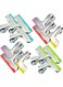 Pack Chip Clips, with Silicone Edges, Heavy Duty Bag Clips, Air Tight Extra Strong Clamps, Snack Food Bag Sealing Clips, for Food Packages, Kitchen, Office, 3 Inches Wide