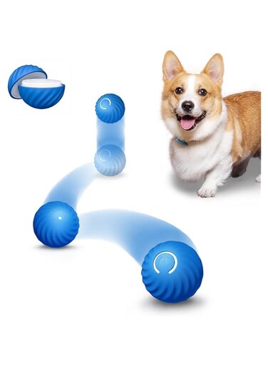 LBOYLOVE&reg; Smart Interactive Dog Ball, Automatic Bouncing Ball for Dog, Active Rolling Ball for Puppy/Small/Medium/Large Dogs and Cats, Non-Toxic Pet Chew Toy Ball, USB Rechargeable