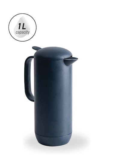 Vacuum Insulated Coffee Carafe, 1 L, Leak Proof Flask, Double Wall Stainless Steel, Blue, YP9601
