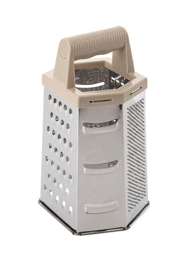 Stainless Steel 6-Sided Grater Silver/Beige 22x13.5x11cm