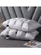 2pcs High-end Fluffy Pillow Support, 2pcs 3D Bread Pillow Core High-end Hotel Fluffy Pillow Neck Support Sleeping Pillow Comfortable Relaxation Light Luxury Bed Pillow Bedroom Home Dormitory(Grey)