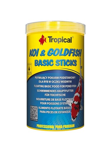 TROPICAL KOI&amp;GOLDFISH BASIC STICKS PUSZ. 1000ML/80G