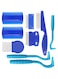CHAVA Pet Flea Combs Set, 9pcs Lice Combs and Tick Removal Tools Kit, Fine Tooth Floating Hair Grooming Combs Double Sided Dog Cat Tear Stain Combs for Removal Dandruff Eye Crust and Mucus