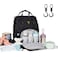 Sunveno Diaper Bag - XL - Black with Sunveno Stroller Hooks