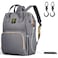 Sunveno Diaper Bag with USB - Grey + Hooks