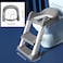 Eazy Kids Step Stool Foldable Potty Trainer Seat - Grey