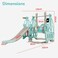 Little Story 3in1 Swing wt Slide - Green