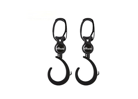 Teknum Double Baby Stroller with Hooks - Grey