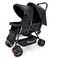 Teknum Double Baby Stroller with Hooks - Black