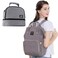 Sunveno Mamma Diaper &amp; Breast Pump Bottle Bag Set - Grey
