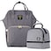 Sunveno Mamma Diaper &amp; Breast Pump Bottle Bag Set - Grey
