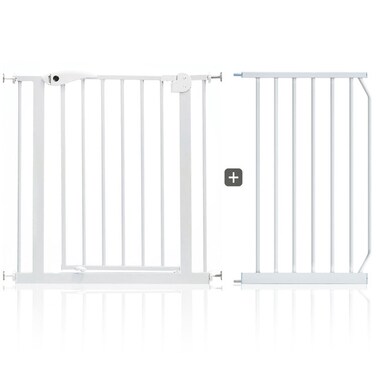 Baby Safe - Metal Safety Gate w / t 45cm Extension - White