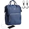 Sunveno Diaper Bag - Nova Blue + Stroller Hooks