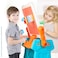 Little Story Double Sided 2 - IN - 1 Blocks Table &amp; Magnetic Learning Board Set with Chair - Multicolor