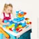 Little Story Double Sided 2 - IN - 1 Blocks Table &amp; Magnetic Learning Board Set with Chair - Multicolor