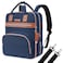 Little Story 2in1 Diaper Bag w / Sanitizer Bottle keychain &amp; Stroller Hooks - Blue