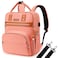 Little Story 2in1 Diaper Bag w / Sanitizer Bottle keychain &amp; Stroller Hooks - Pink