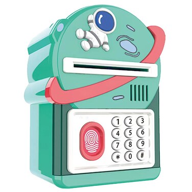 Little Story - lovely Piggy Bank wt Fingerprint Lock &amp; Music - Astronaut Green