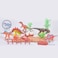 Little Story 21Pcs Dinosaur World Bucket Set With 5Pcs Dinosaur, 3Pcs Egg, and Scene Accessories and 1 Basket - Multicolor