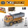 Little Story Simulation Inertial Engineering Dumping Truck Toy Vehicle With Light and Sound, Included 3*AG13 Cell Battery - Yellow