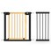Baby Safe Wooden Safety Gate w / t 35cm Black Extension - Natural Wood