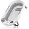 Eazy Kids Temperature Controlled Foldable Bathtub w / Intelligent Temperature Monitoring Thermometer and Baby Head Shampoo Wash Rinse Mug - Grey