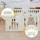 Little Story - Portable Playpen w/ Door- Bear White