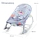 TEKNUM 3In1 Rocker/Baby Seat/Recliner with Soothing Music - Party Grey