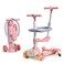 Little Story Kids Scooter w/ Ride On &amp; Push Handle - Pink