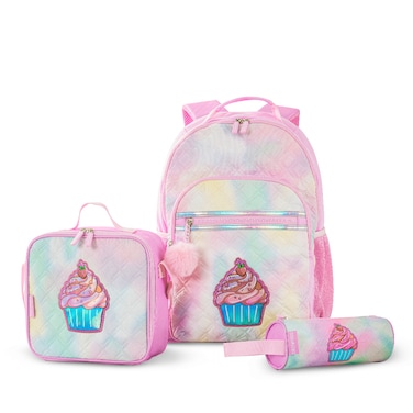Eazy Kids 17" Set of 3 Backpack w/ Lunch Bag and Pencil Case - Sugar Pop Pink