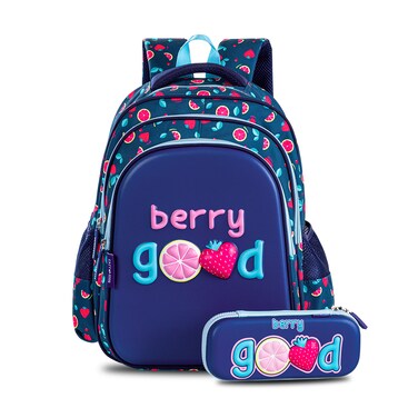 Eazy Kids School Bag w/ Pencil Case 16" - Berry Good Blue
