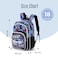 Eazy Kids 18" Set of 3 Backpack w/ Lunch Bag and Pencil Case - Car Racing