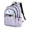 Eazy Kids 17" School Bag Set of 3 w/ Lunch Bag and Pencil Case - Good Vibes - Silver