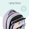 Eazy Kids 17" School Bag Set of 3 w/ Lunch Bag and Pencil Case - Good Vibes - Silver